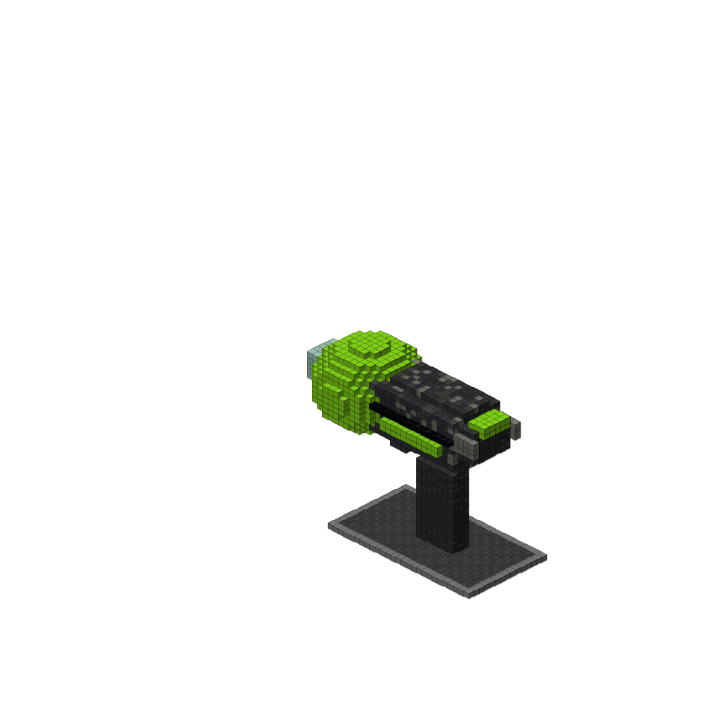 Ray Gun Zombies (disparando), isometric render
