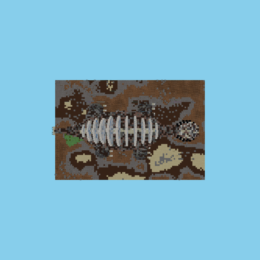 Rosdorso — colossal fog-harvesting herbivore top view