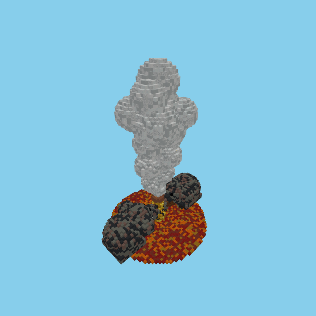 Dos elefantes fumando cachimba, isometric render
