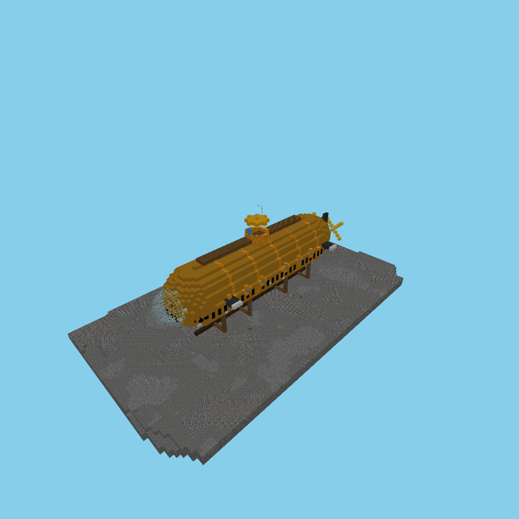 Yellow Research Submarine I, isometric render
