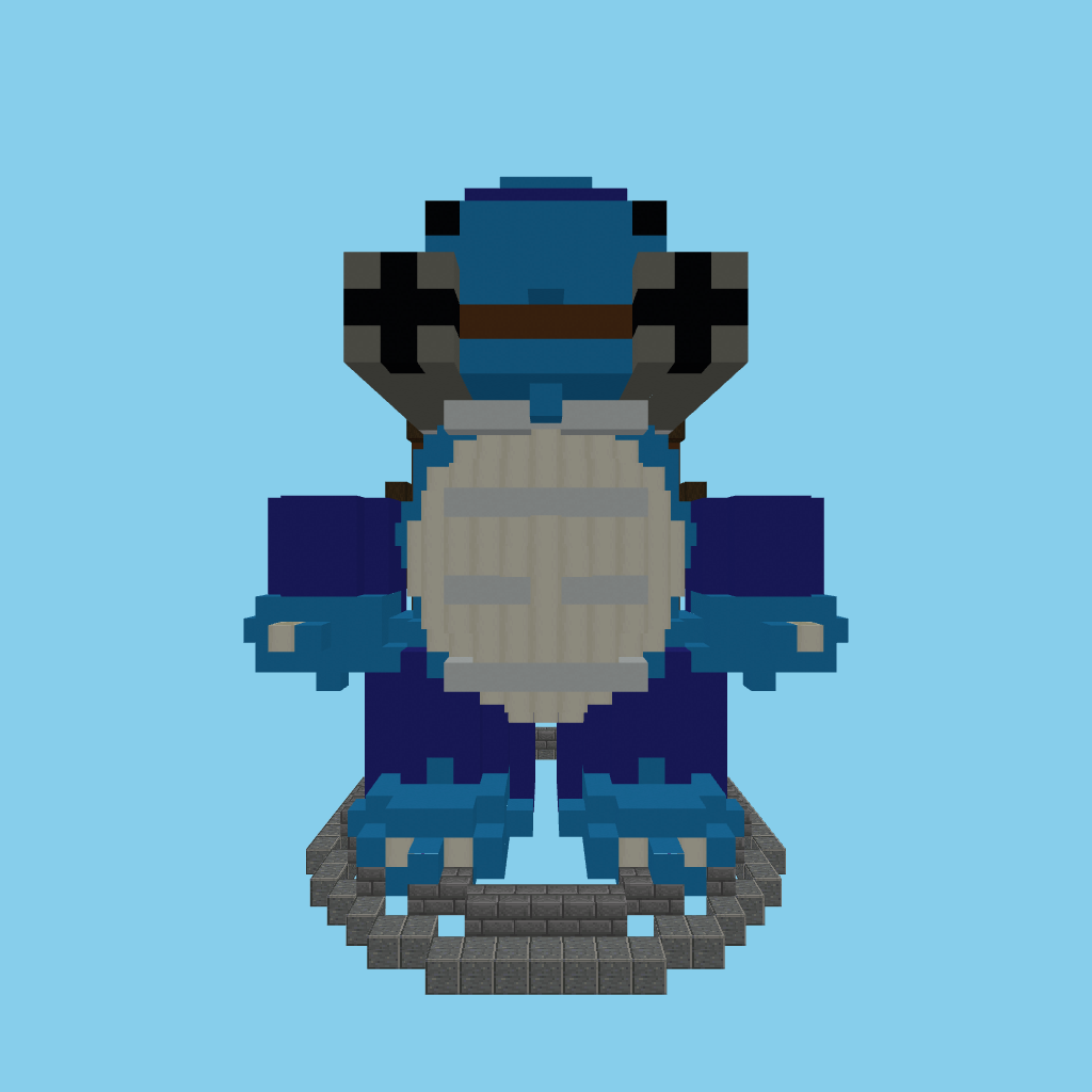 Blastoise battle statue (guided) front view
