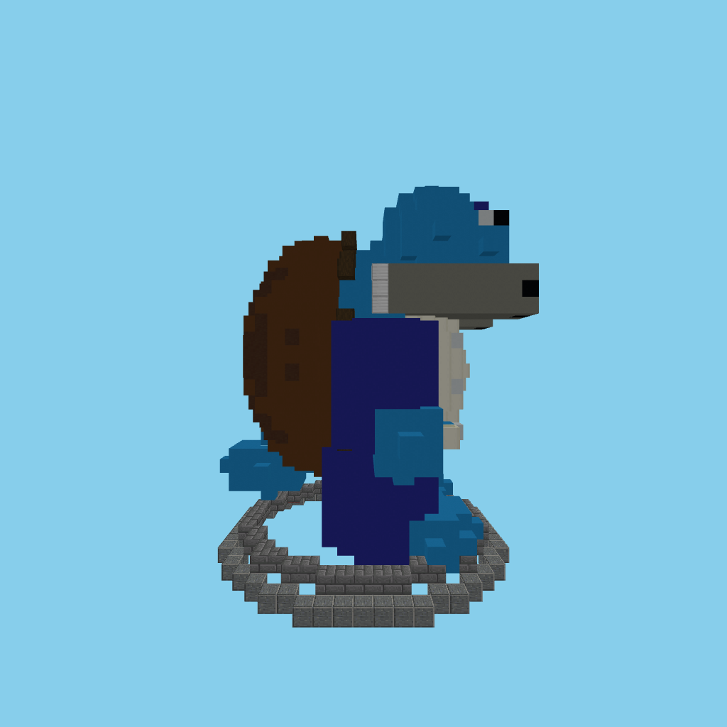 Blastoise battle statue (guided) side view