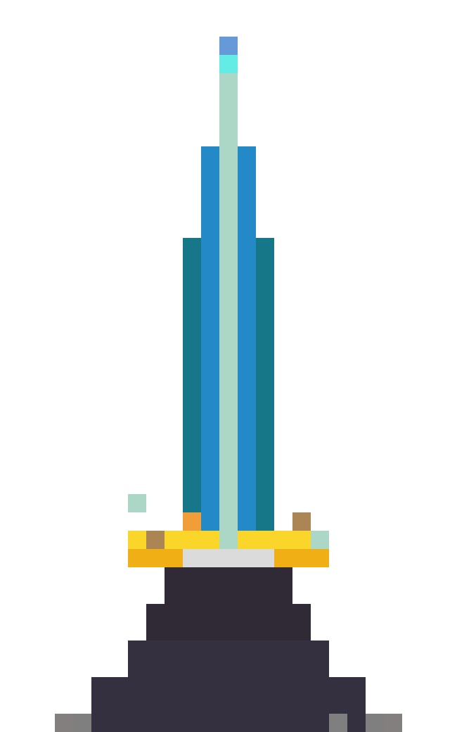 Giant Minecraft Sword in Anvil front view