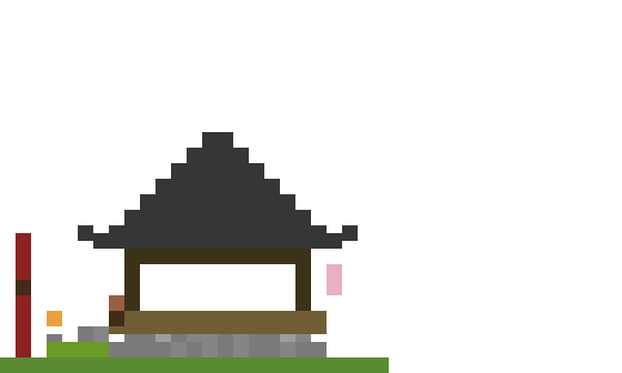 Japanese Shinto Shrine side view