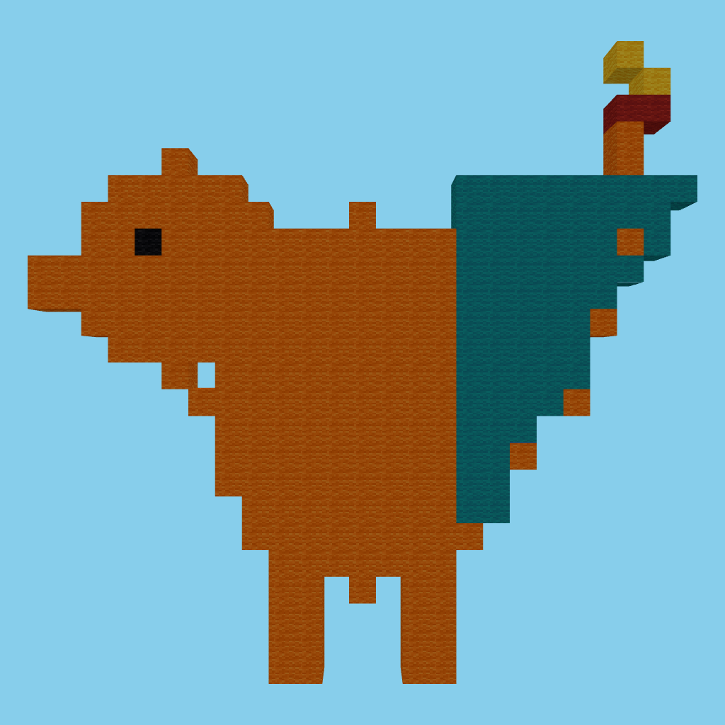 Pixel art Charizard (bare) front view