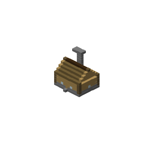 Medieval Cottage, isometric render