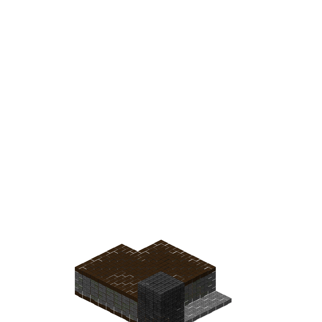 Haunted Victorian Mansion (Phase 1 v2), isometric render