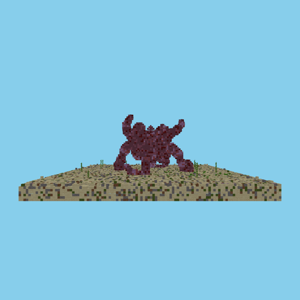 Giant Octopus (natural) front view