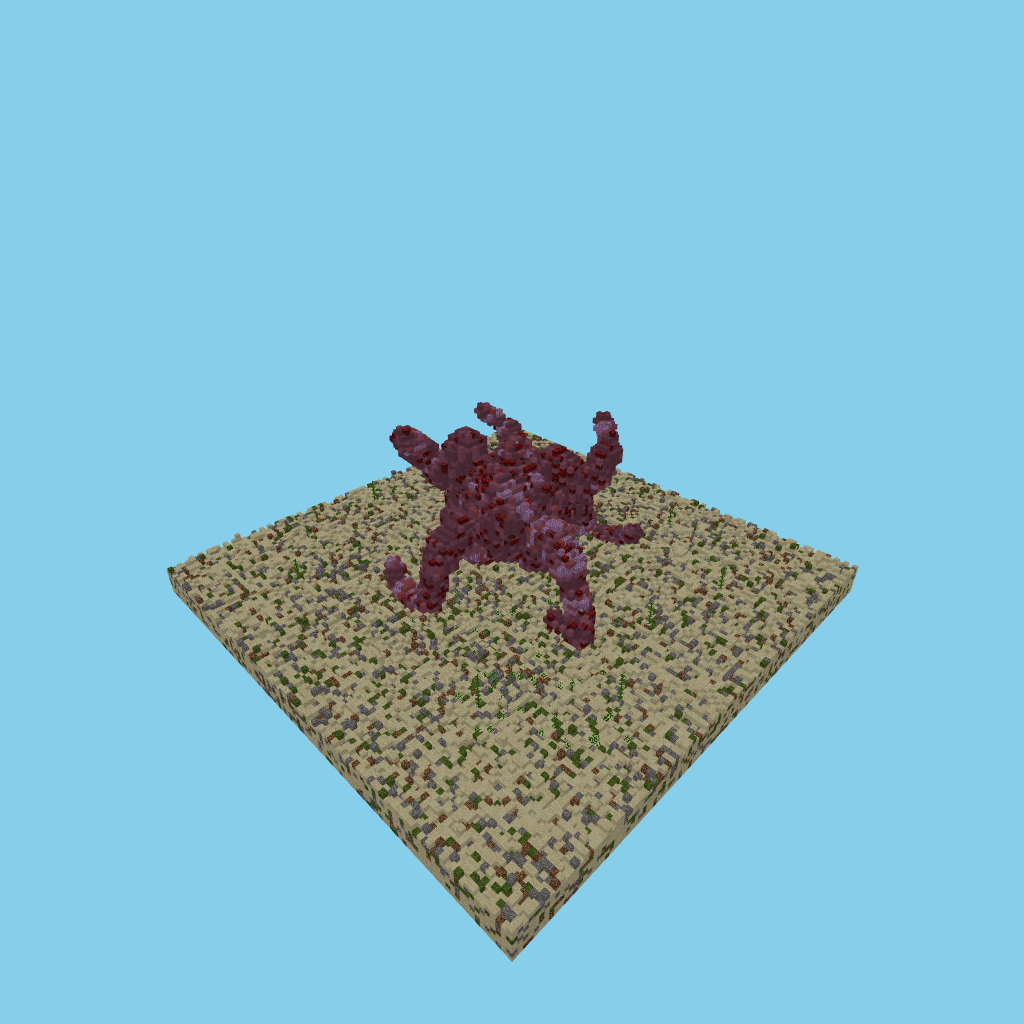 Giant Octopus (natural), isometric render