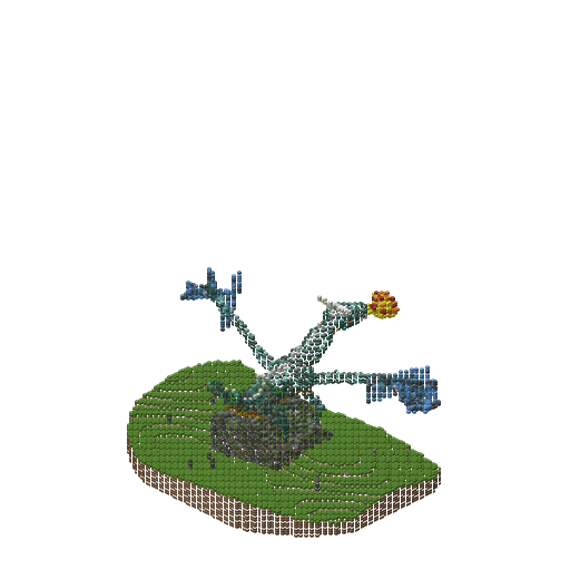 Dragon on Rock, isometric render