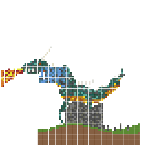 Dragon on Rock side view