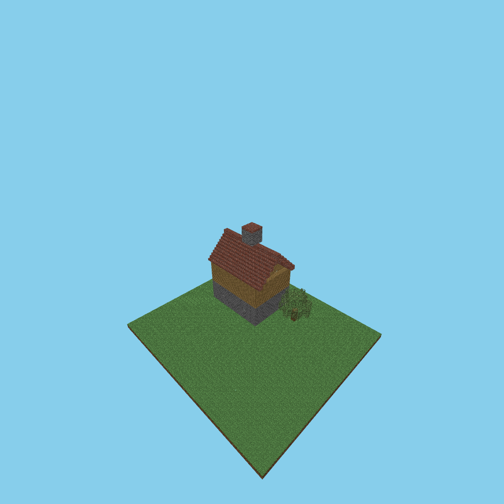 schoolhouse_bare, isometric render
