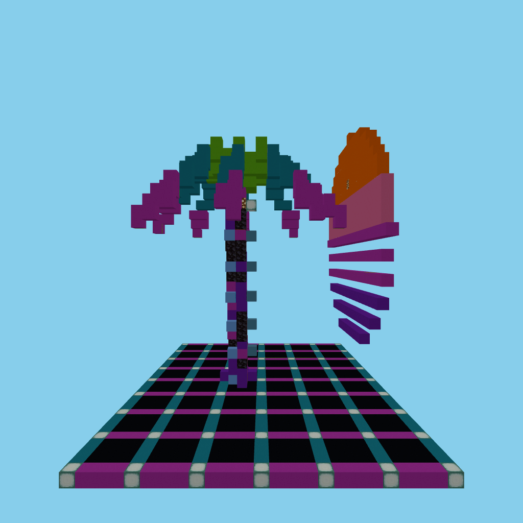 Synthwave palm tree (vs-osu, guided) side view