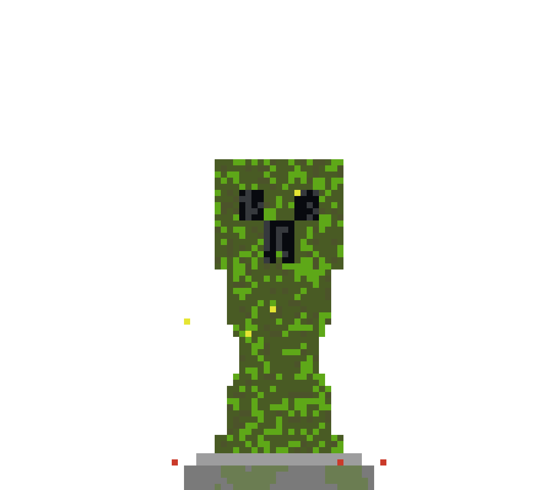 Giant Creeper Statue front view