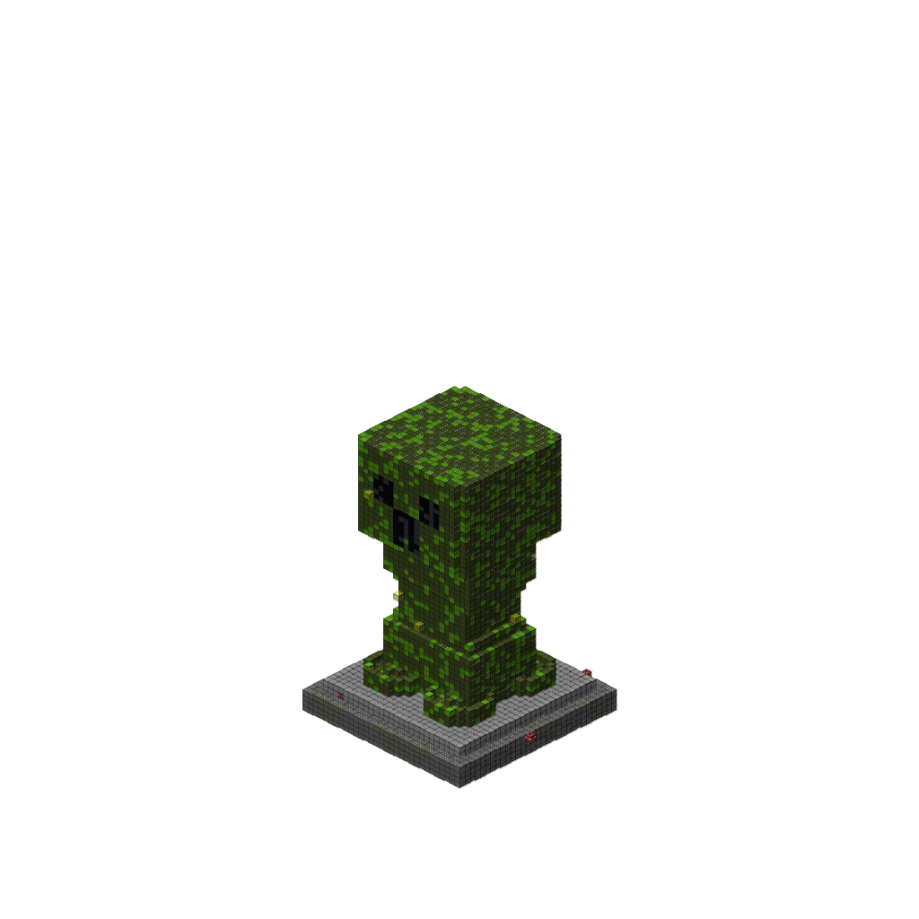 Giant Creeper Statue, isometric render