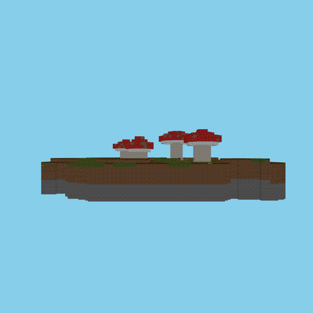 A-guided mushroom fairy village front view