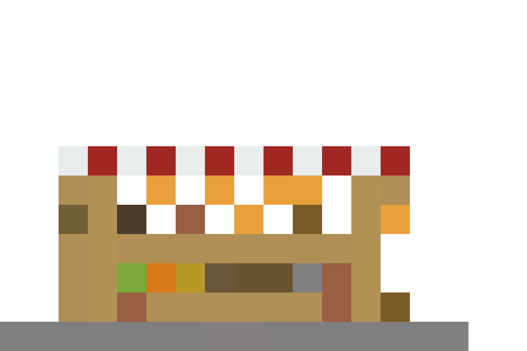 Market Stall with Goods (Group A) front view