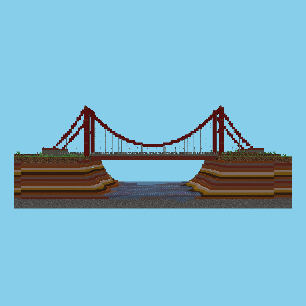 Expo paramétrica #5 — Puente colgante sobre cañón front view
