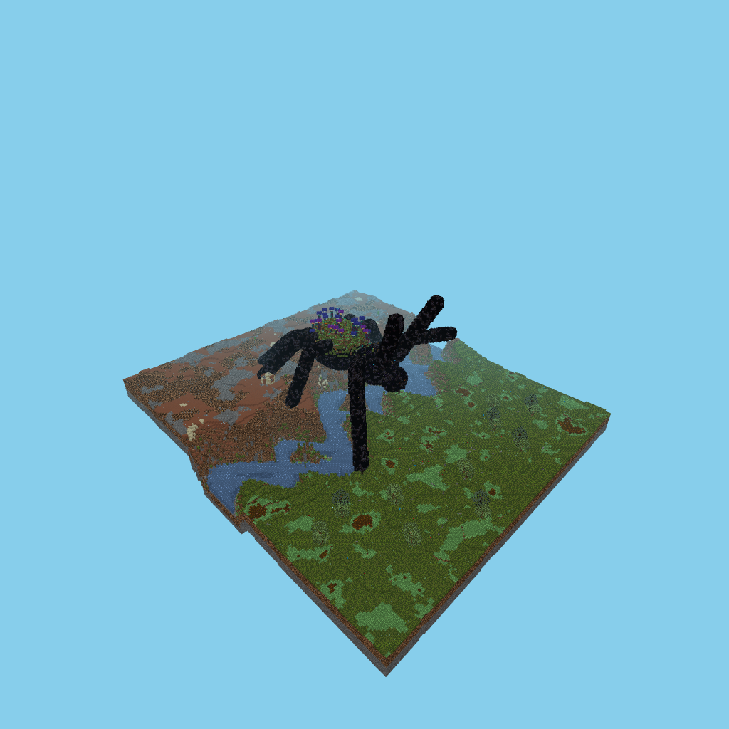 Araña Colosal del Valle, isometric render