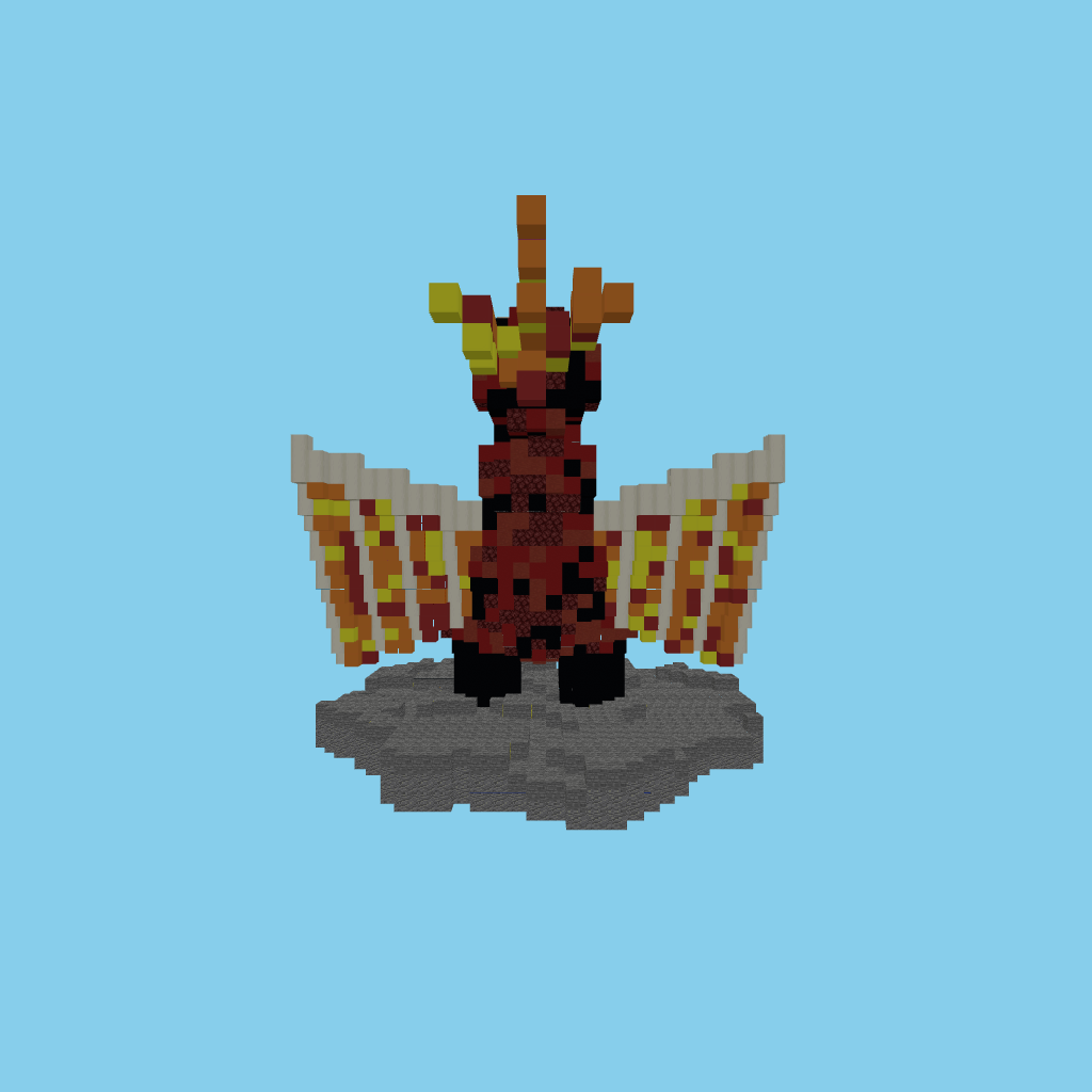 [autoeval guided] fire-breathing dragon front view