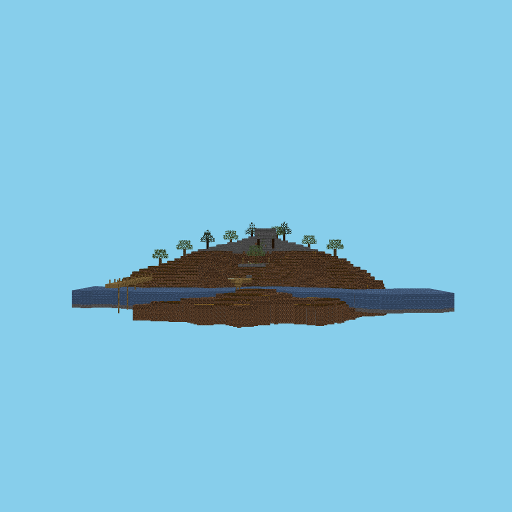 (self-directed test build) Una pequeña ermita de piedra en t side view