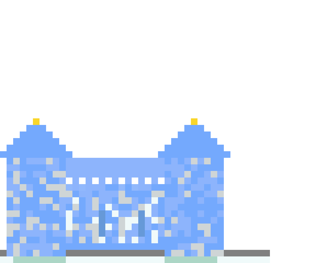 Ice Palace with Frozen Throne Room (MCP Pipeline) front view