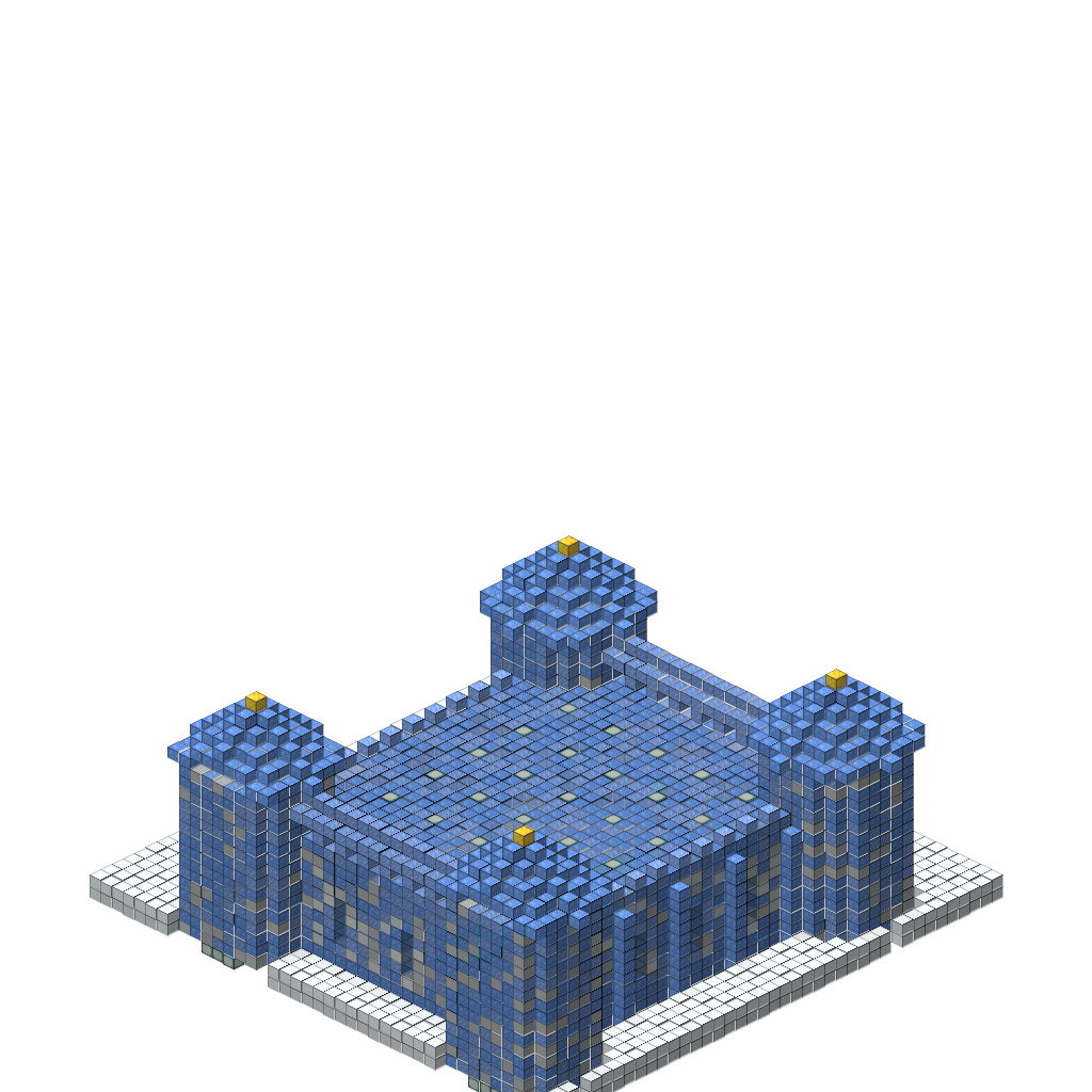Ice Palace with Frozen Throne Room (MCP Pipeline), isometric render