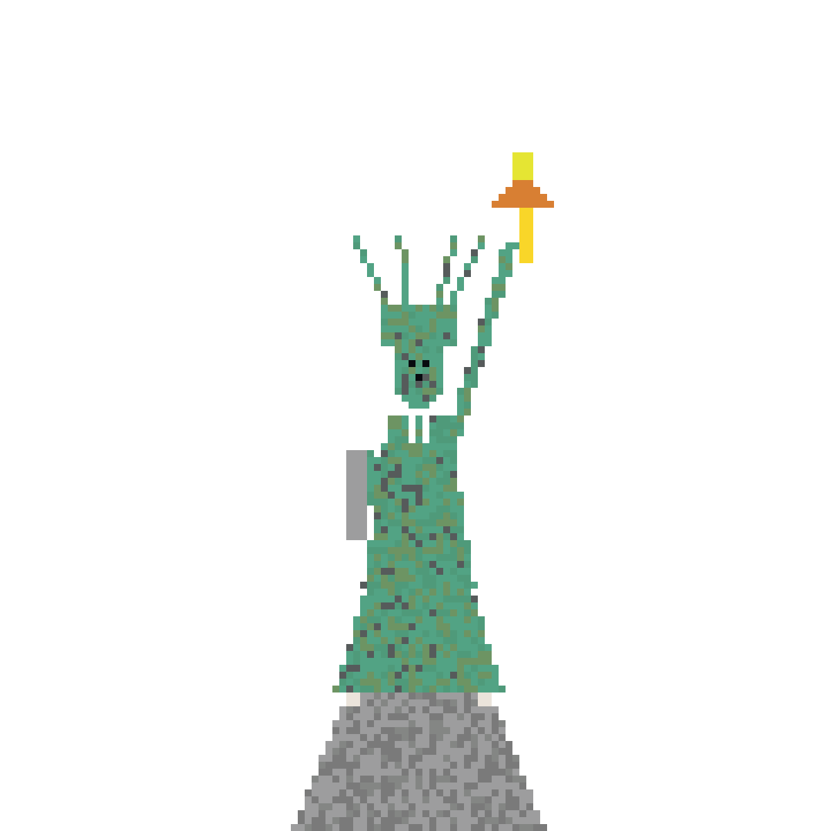 Giant Statue of Liberty front view