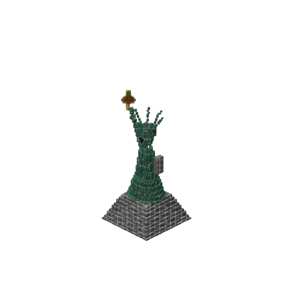 Giant Statue of Liberty, isometric render
