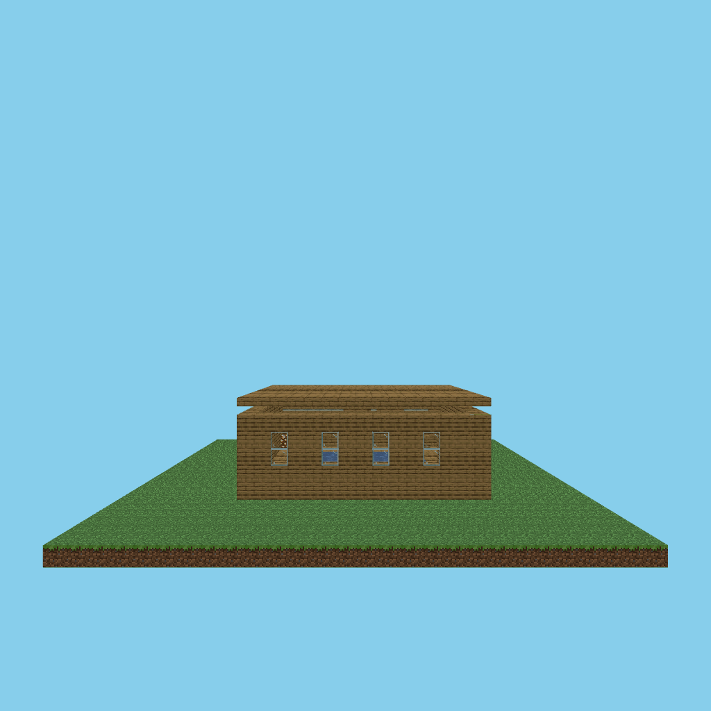 Onsen bathhouse (bare) front view