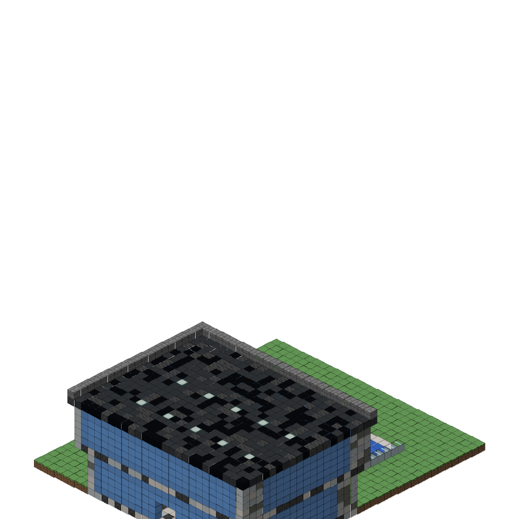 Modern Luxury Villa (MCP Pipeline), isometric render