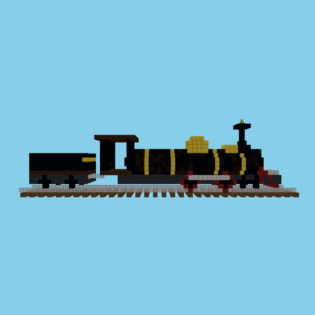 Vintage Steam Locomotive side view