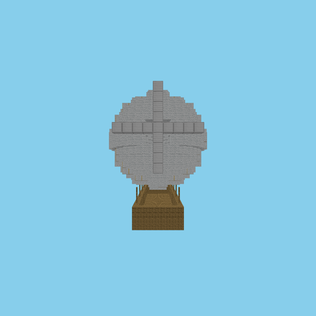 Steampunk airship (bare) side view
