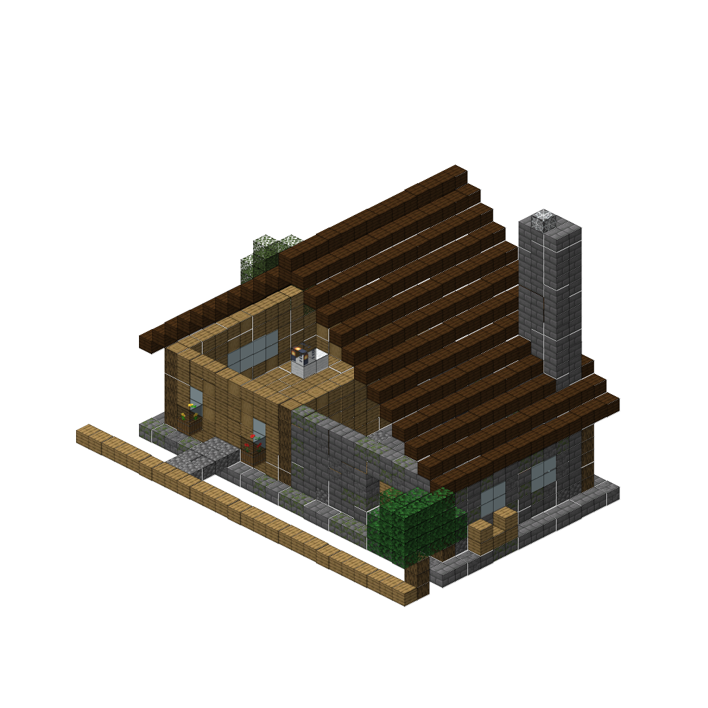 Medieval Blacksmith Workshop, isometric render