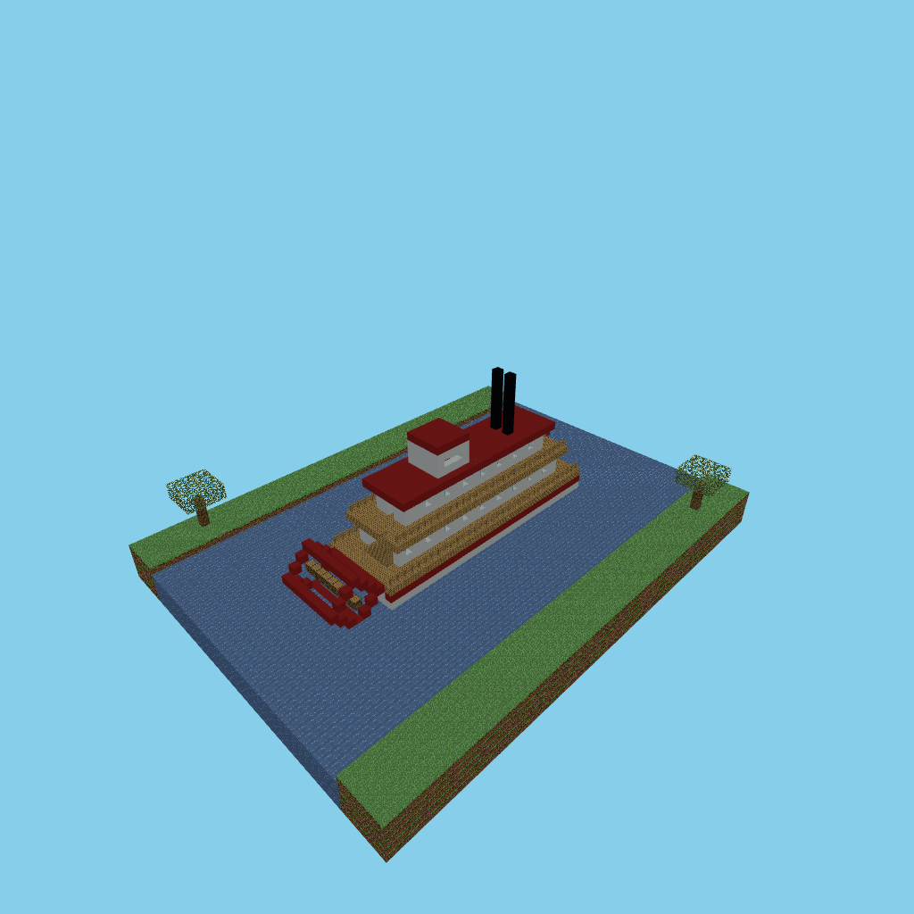 Autoeval — Mississippi paddle steamer (bare)