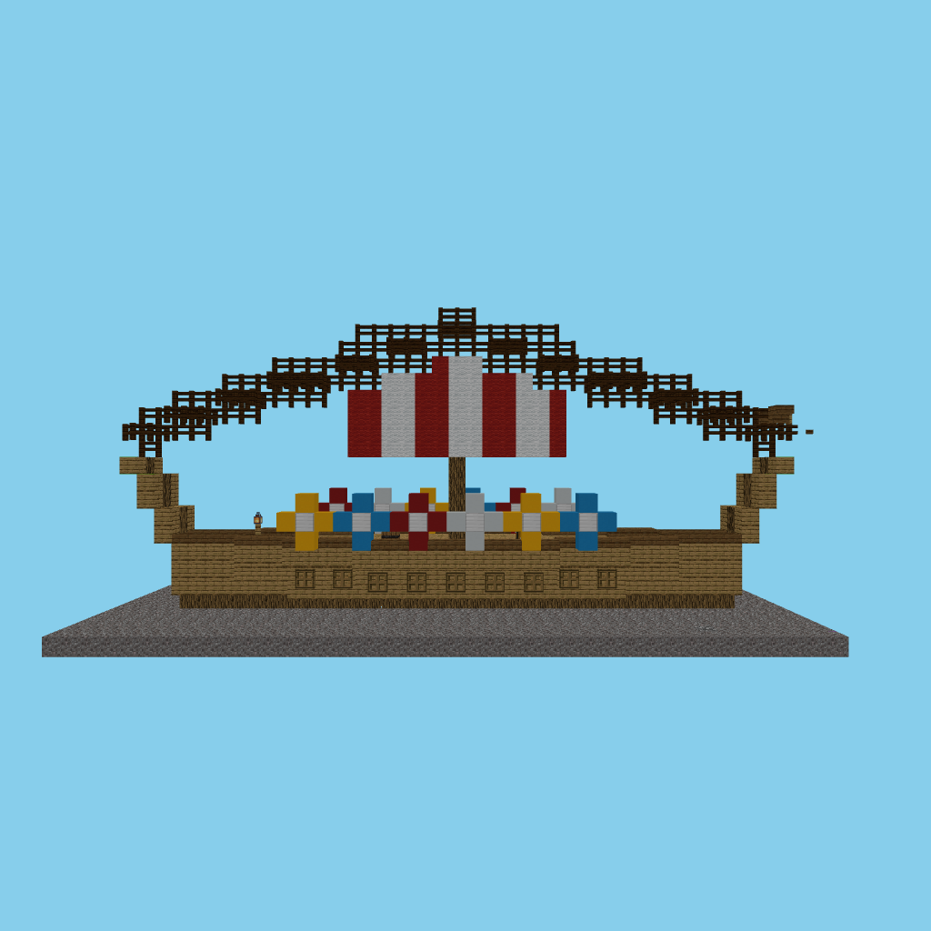 Viking longship (guided) front view