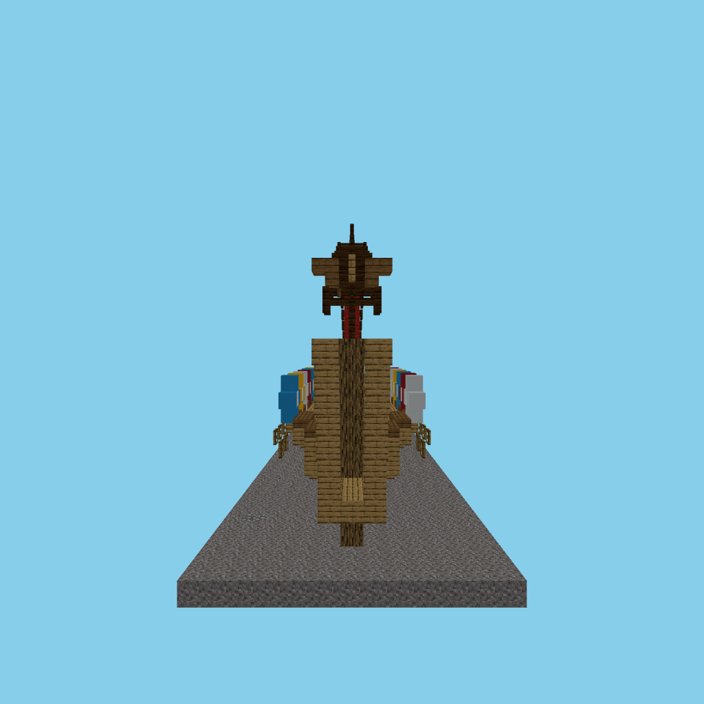 Viking longship (guided) side view