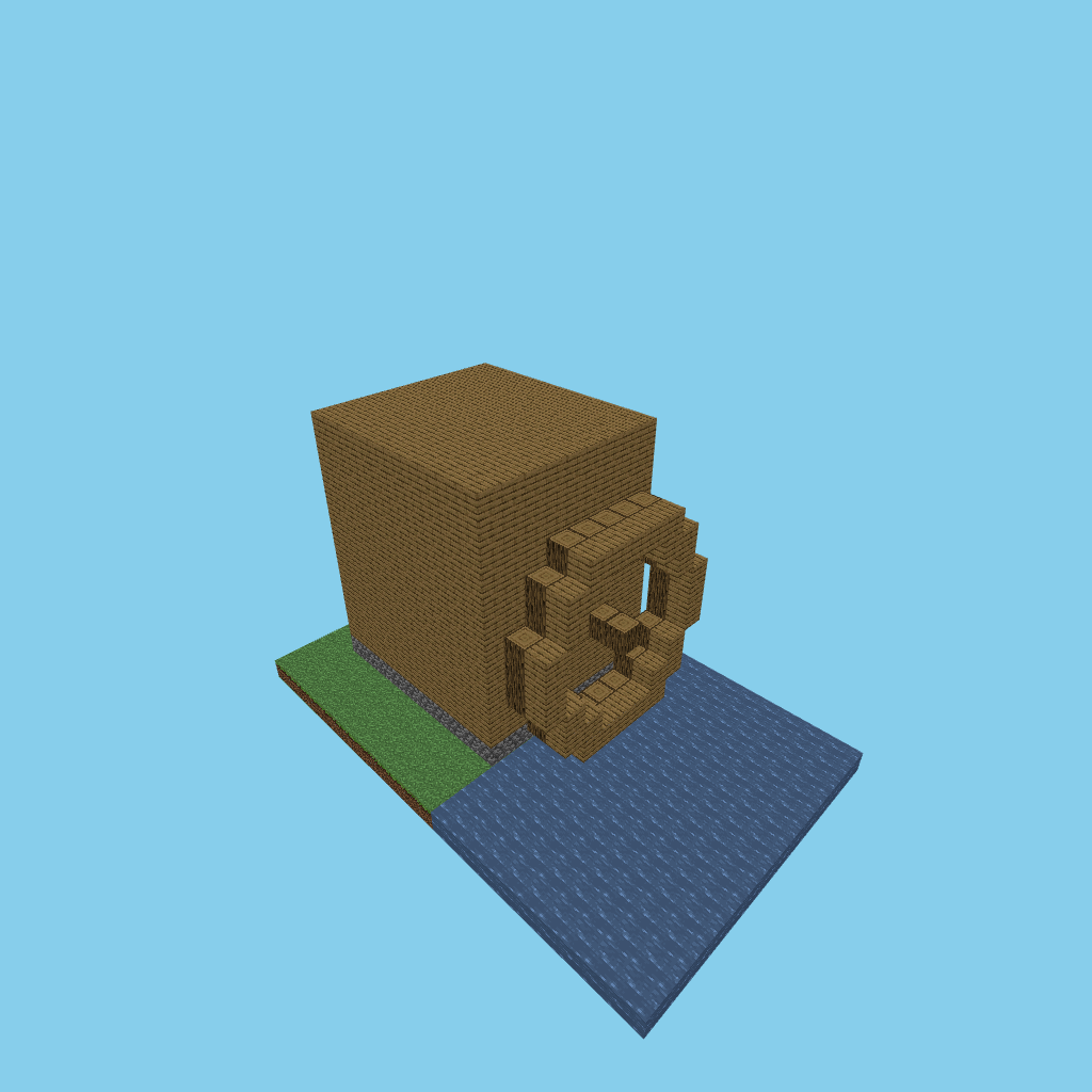 watermill-bare, isometric render