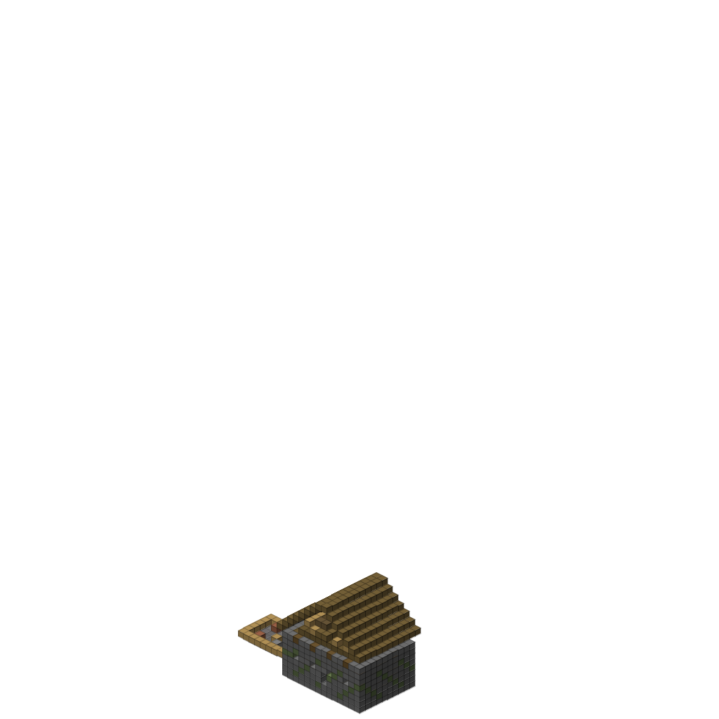 Medieval Tavern, isometric render