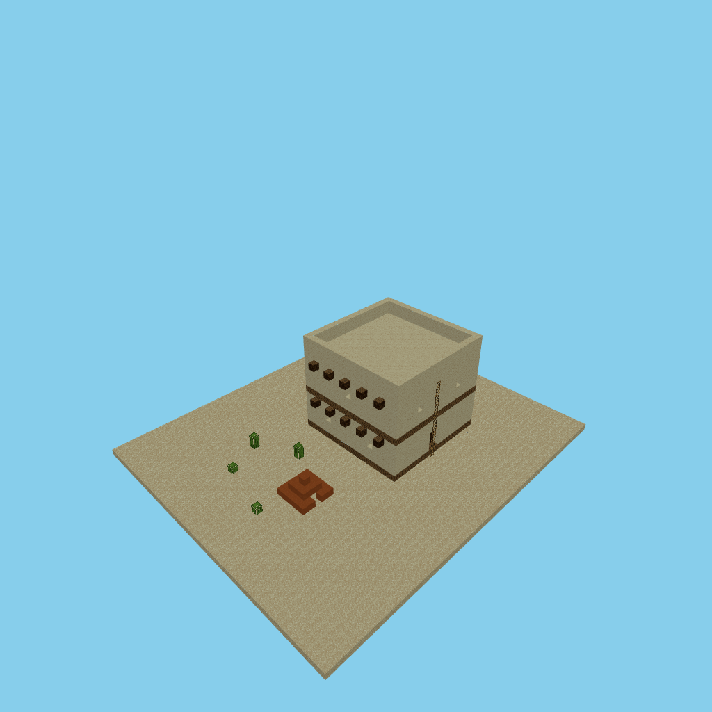 Adobe pueblo dwelling (bare)