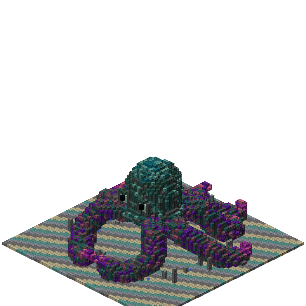 Beautiful Octopus (Phase 1), isometric render