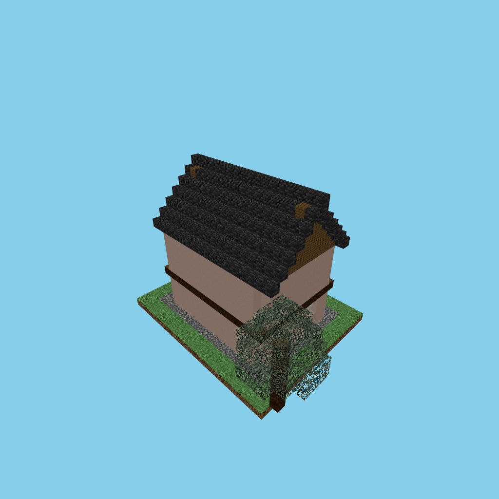 chalet-bare-131047, isometric render