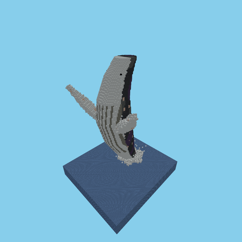 Humpback whale breaching (bare)