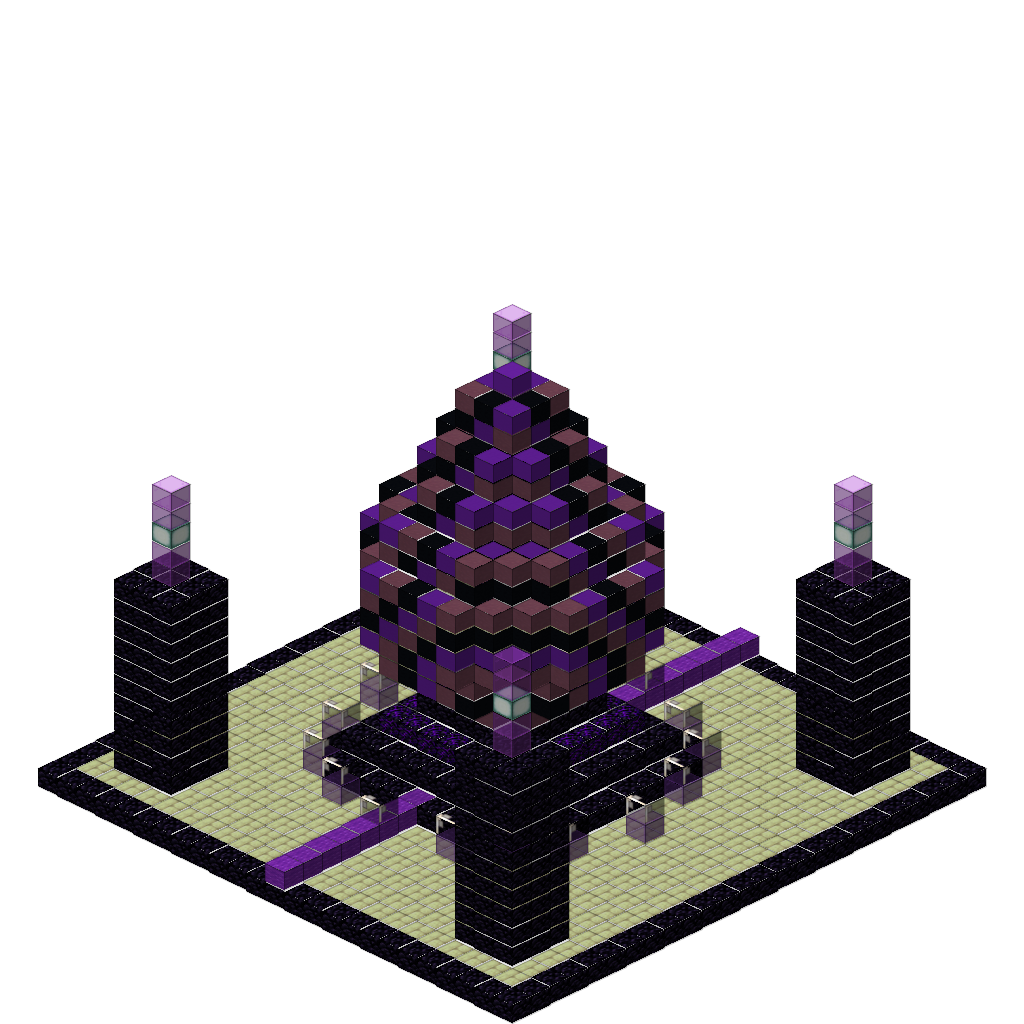 Giant Ender Dragon Egg Shrine, isometric render