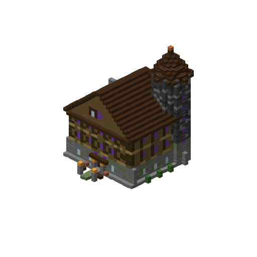 Arcane Medieval Library, isometric render