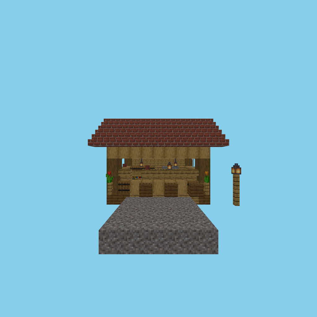 Tea-house Stall (guided) front view