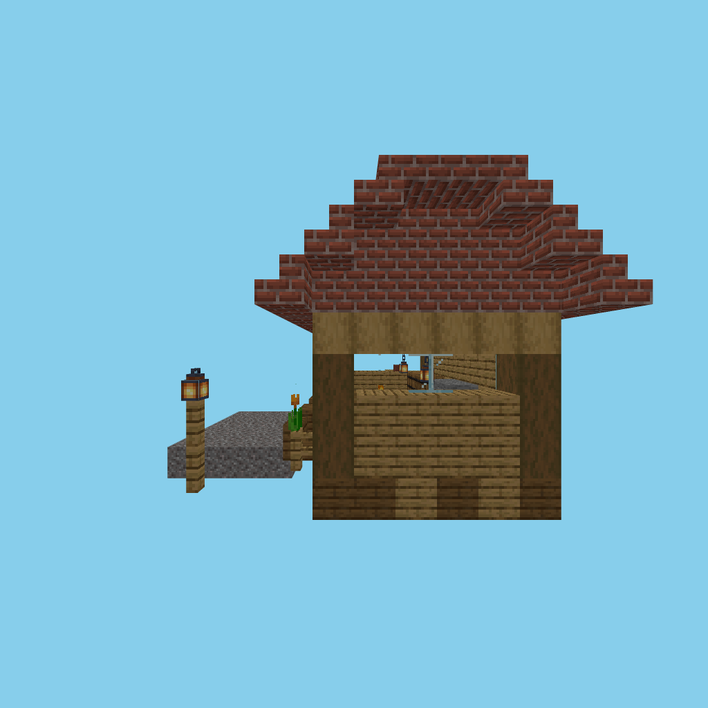 Tea-house Stall (guided) side view