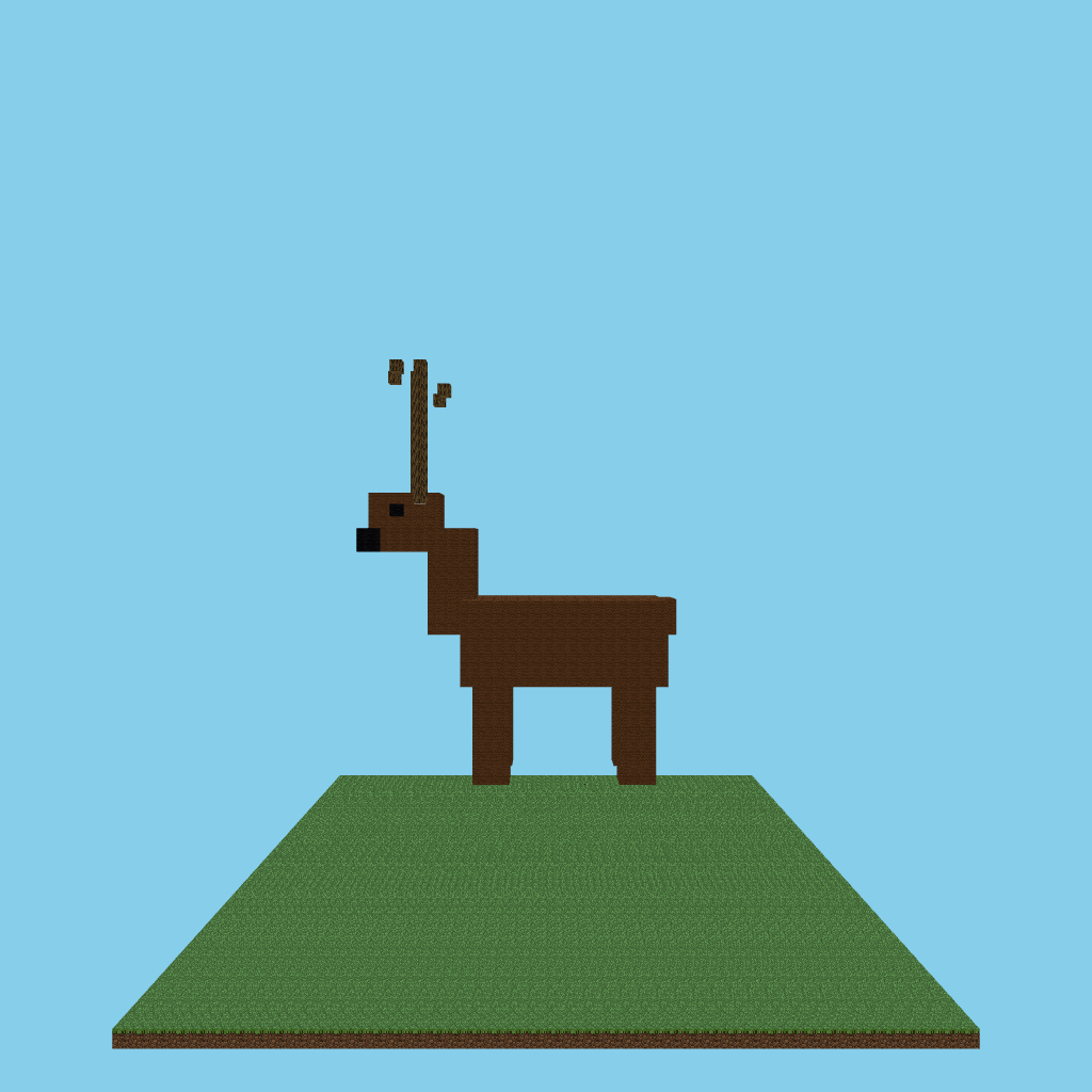 Giant Red Deer Stag (bare) front view