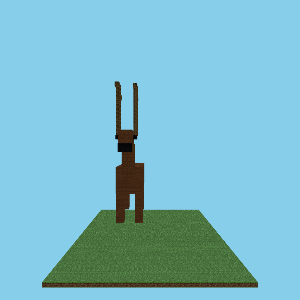 Giant Red Deer Stag (bare) side view