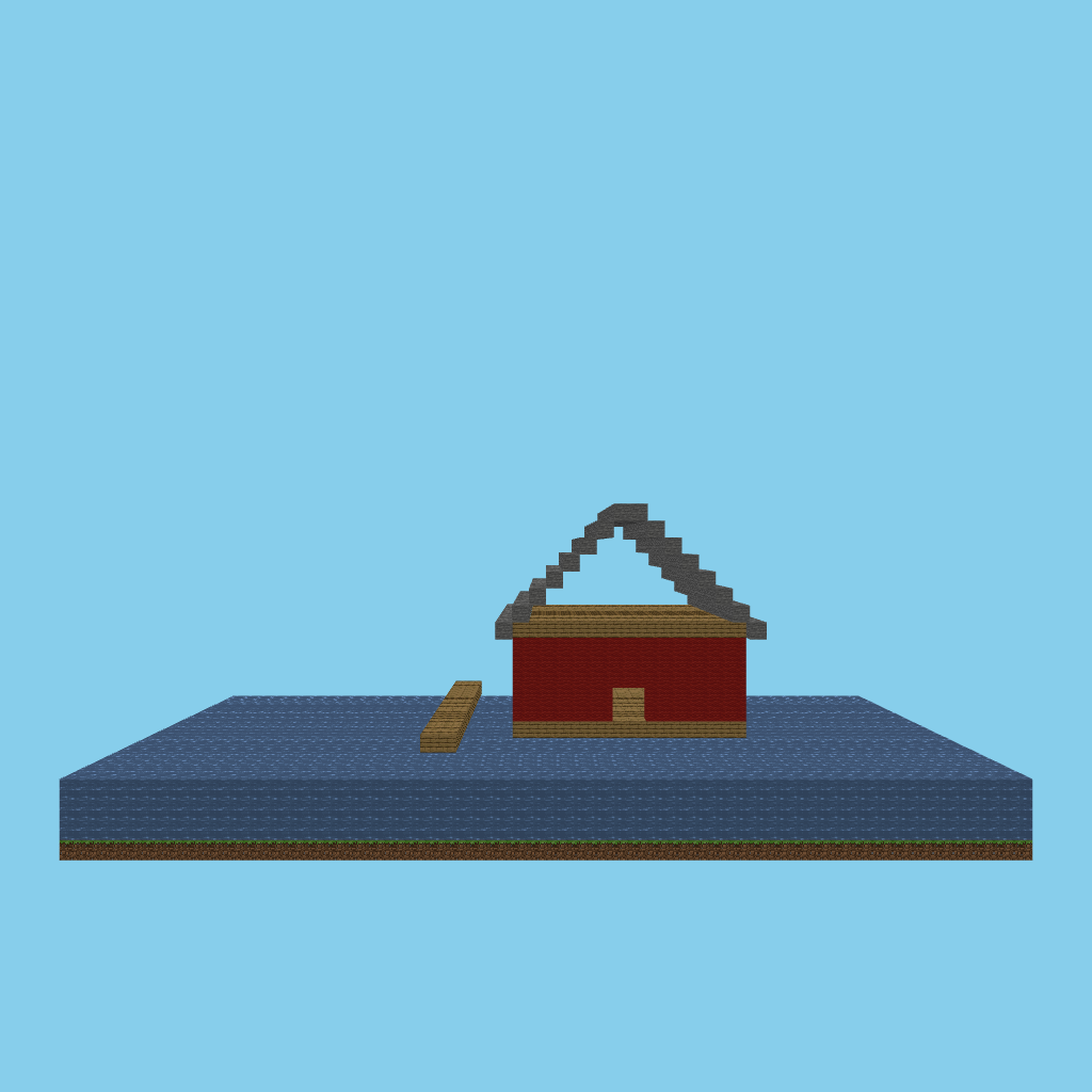 Naust boathouse (bare) front view